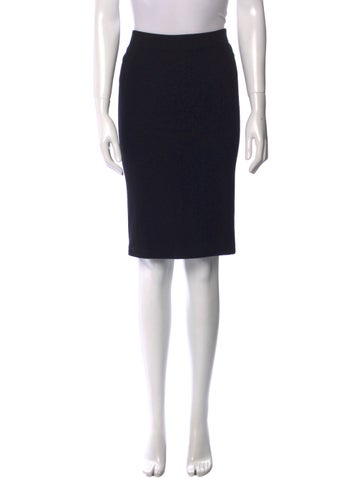 Vince Skirts Leather Trim Embellishment Knee-Length Skirt S