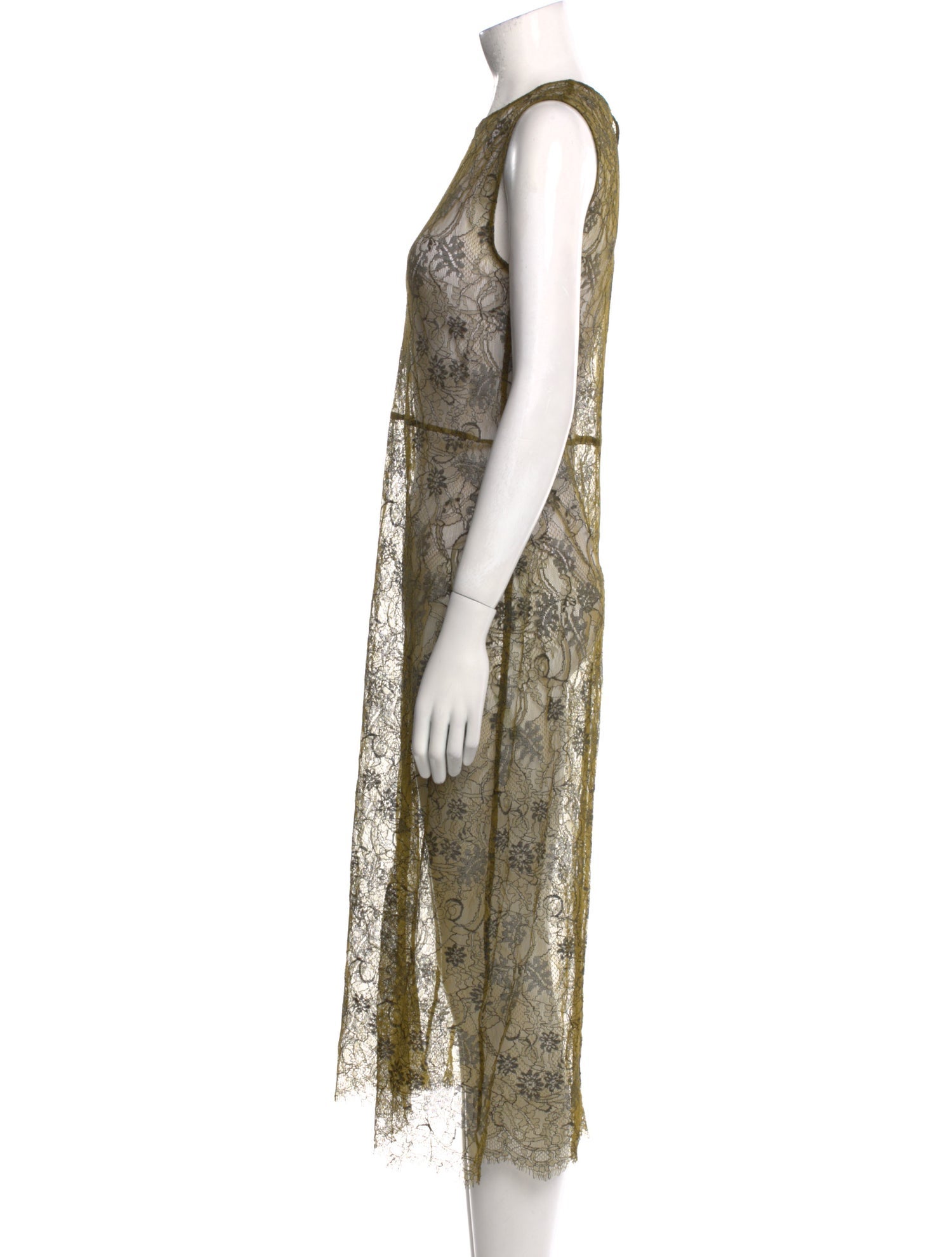 Vince Lace Pattern Midi Length Dress