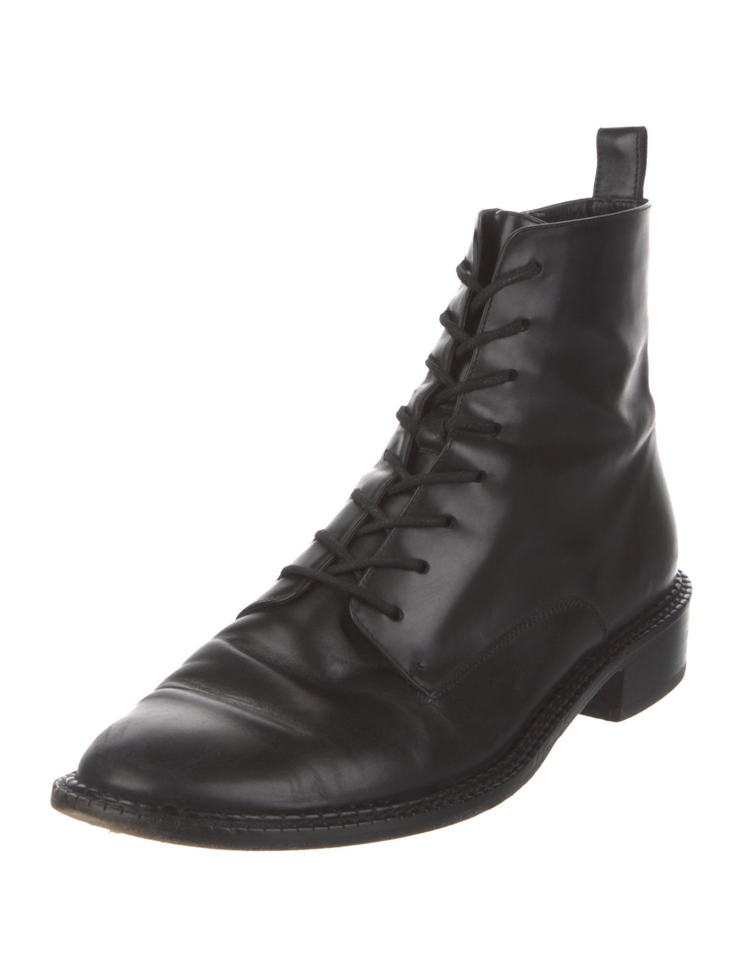 Vince Leather Combat Boots