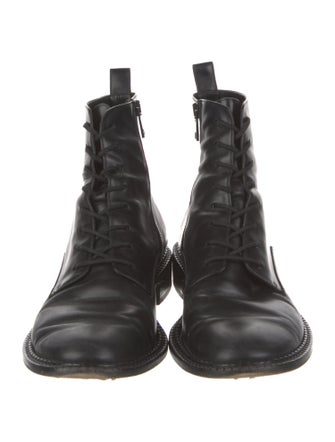 Vince Leather Combat Boots