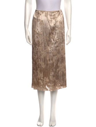 Vince Ruffle Embellishment Midi Length Skirt