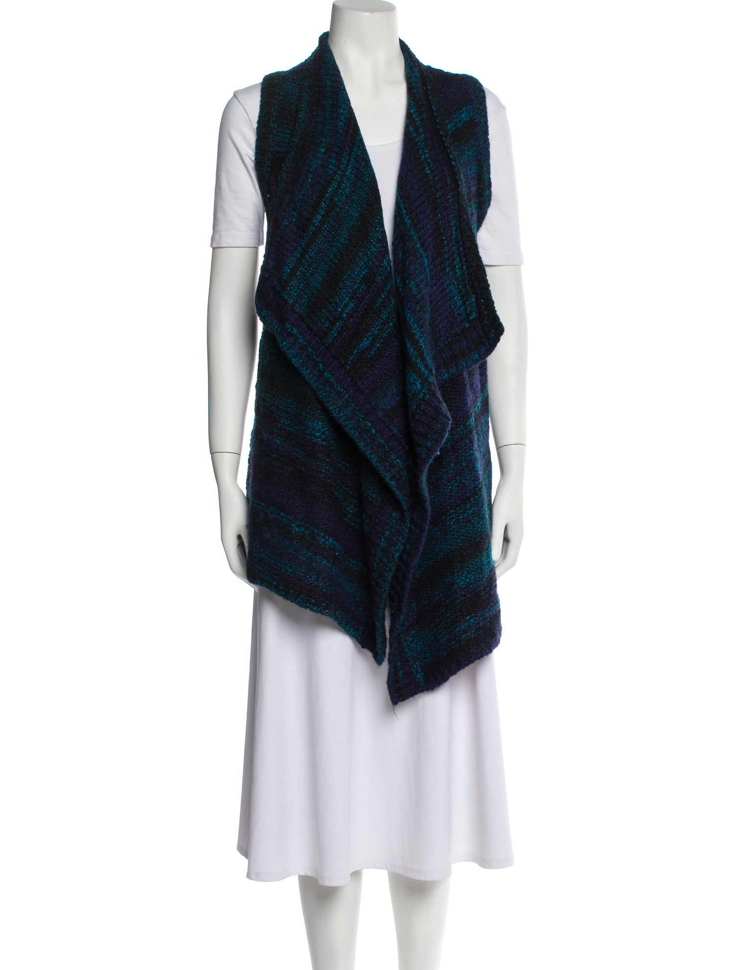 Vince Striped Plunge Neckline Sweater