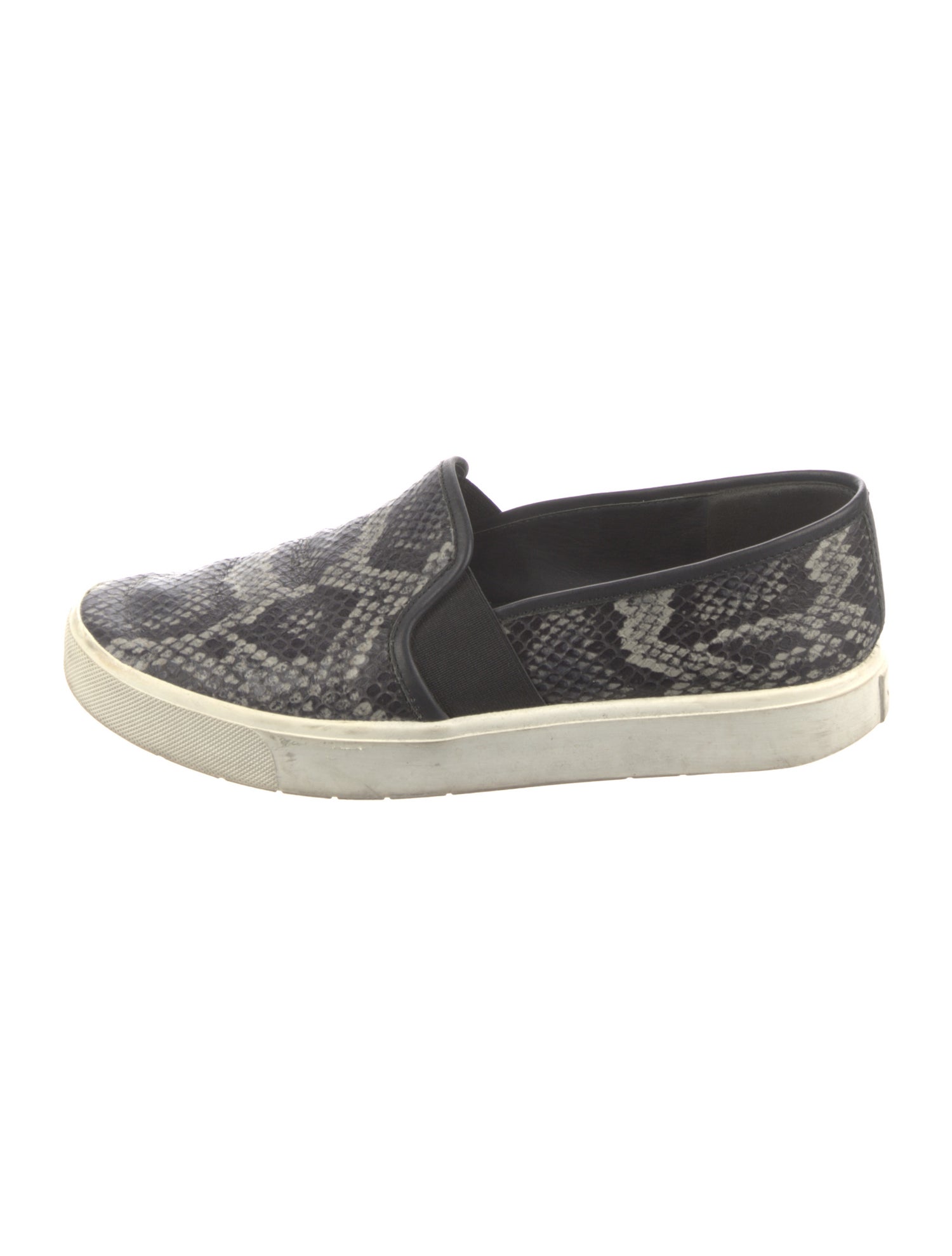 Vince Embossed Leather Animal Print Sneakers