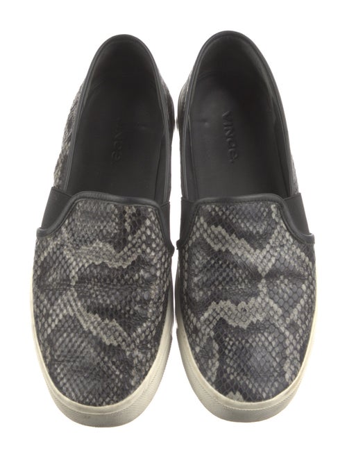 Vince Embossed Leather Animal Print Sneakers