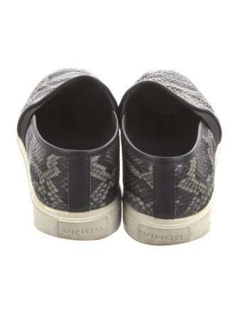 Vince Embossed Leather Animal Print Sneakers