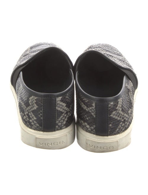 Vince Embossed Leather Animal Print Sneakers