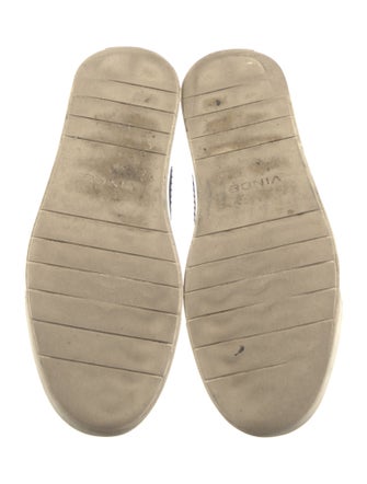 Vince Embossed Leather Animal Print Sneakers