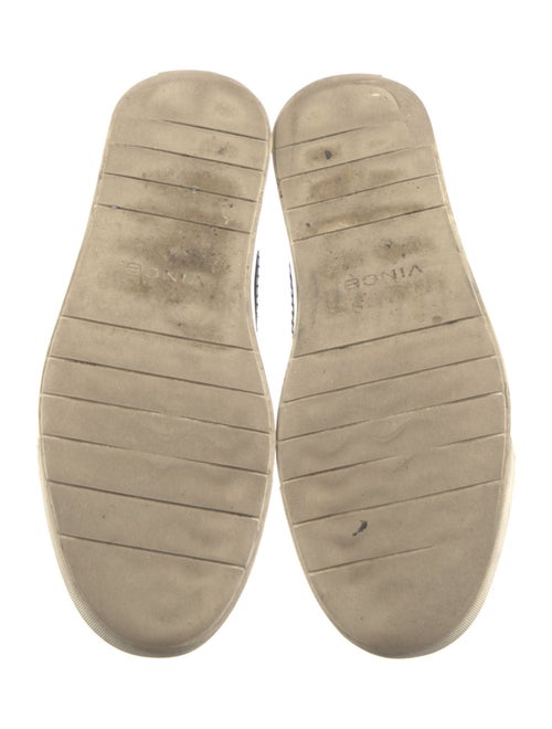 Vince Embossed Leather Animal Print Sneakers