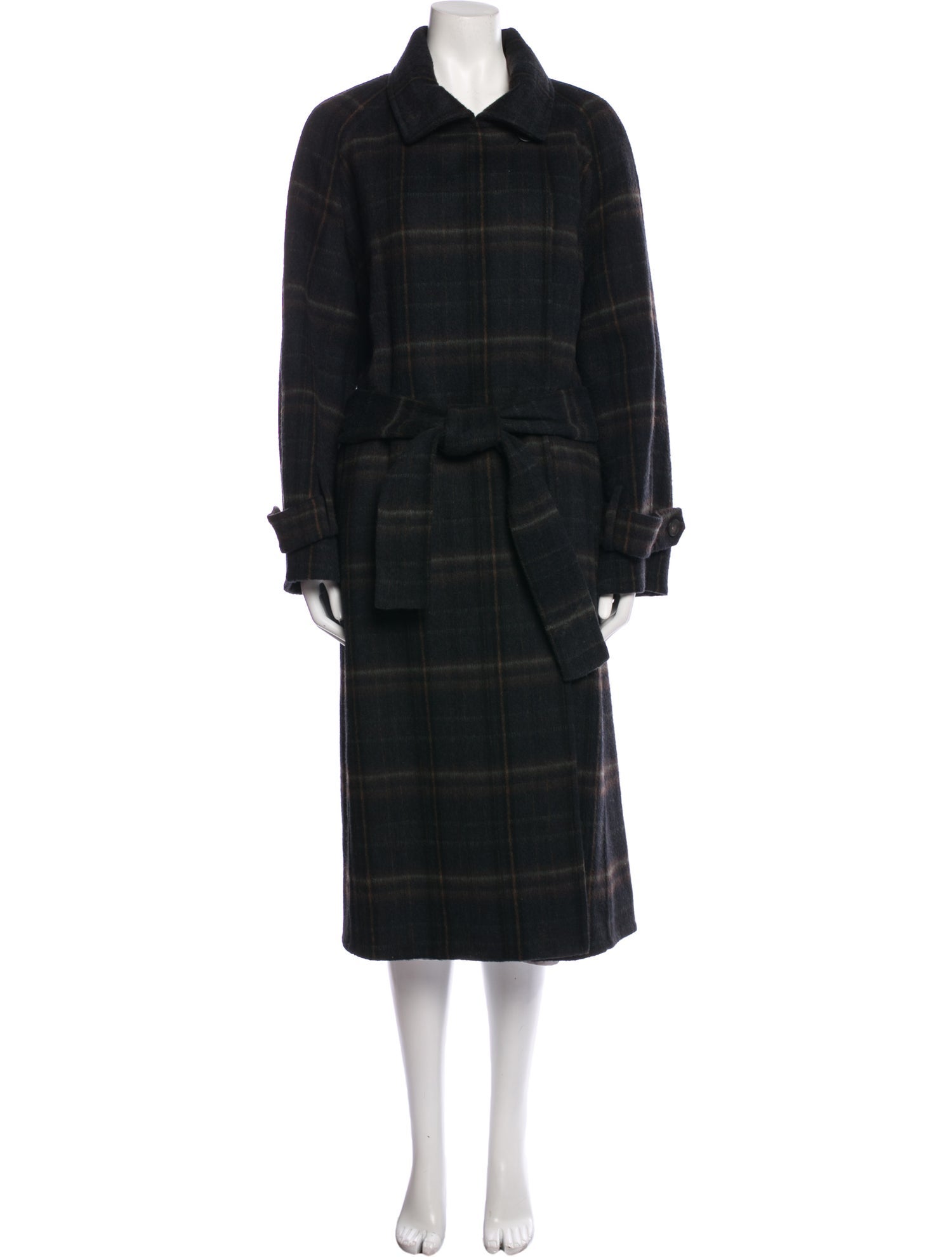 Vince Plaid Print Coat