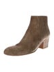 Vince Suede Animal Print Sock Boots