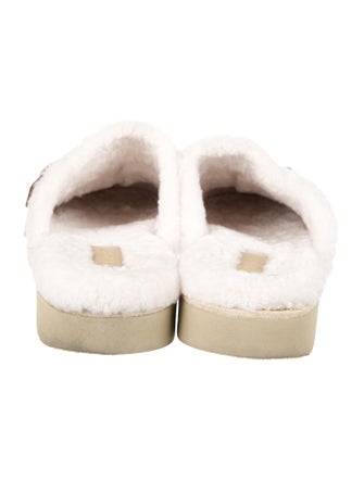 Vince Suede Fur Trim Mules
