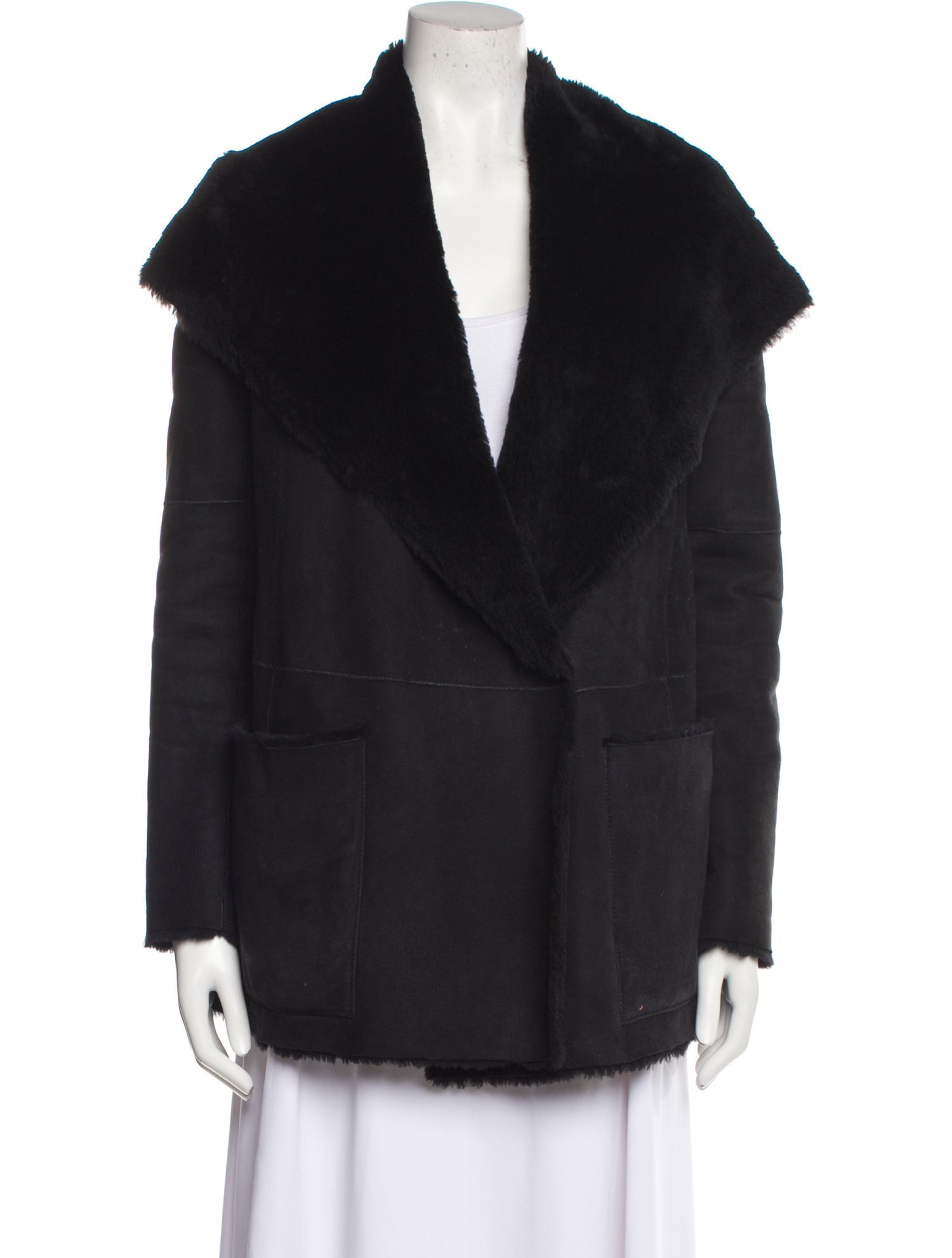 Vince Lamb Leather Coat