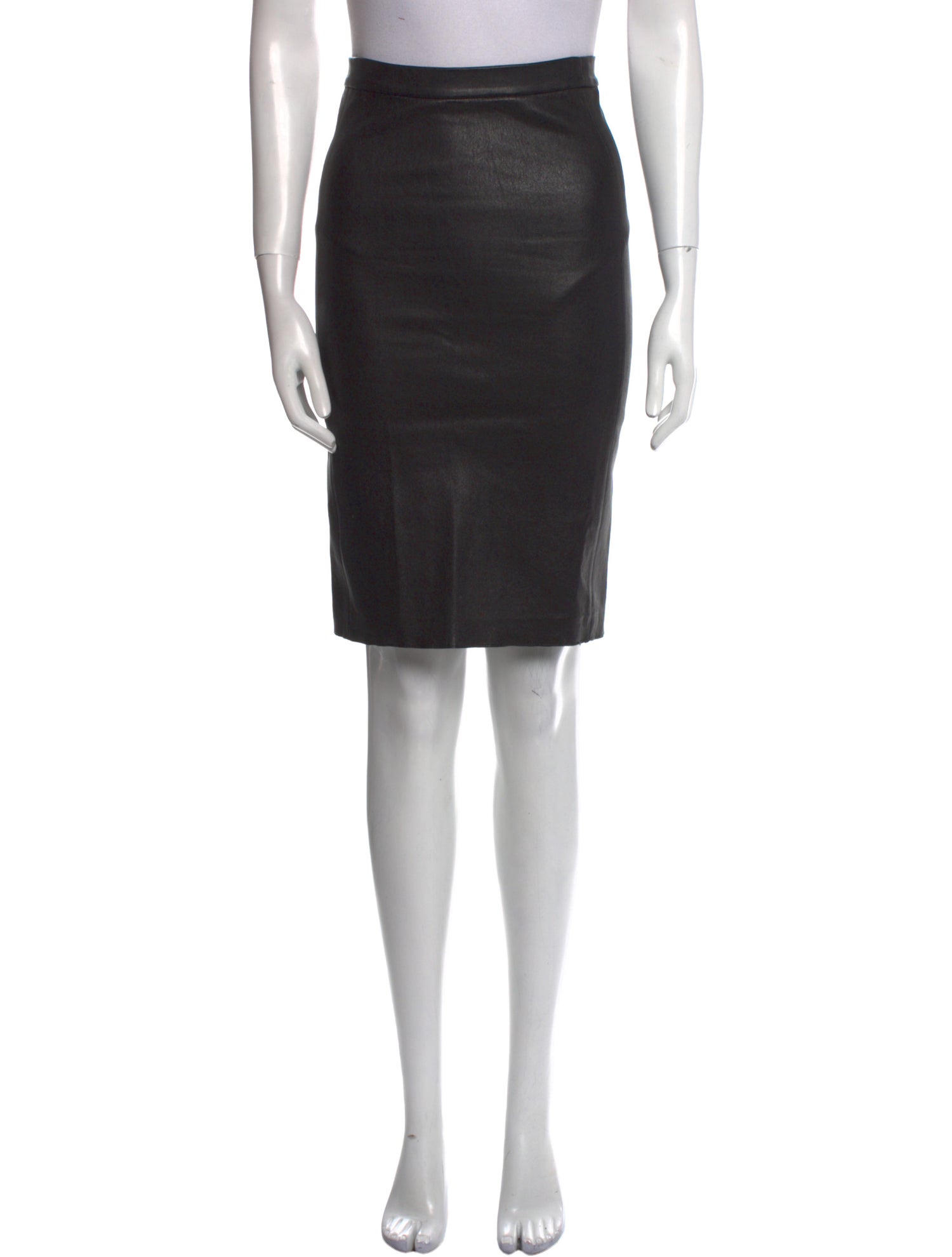 Vince Leather Knee-Length Skirt