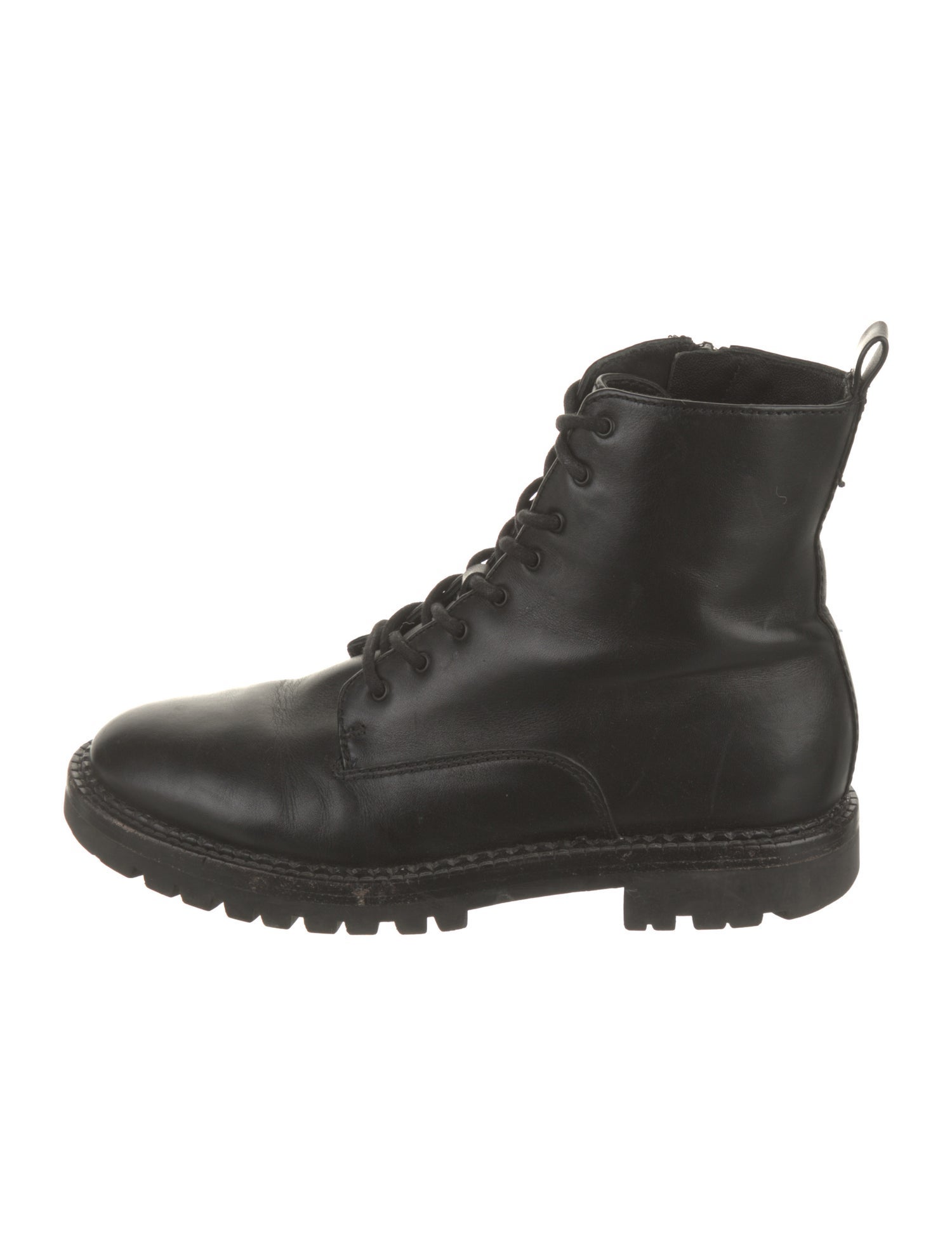 Vince Leather Combat Boots