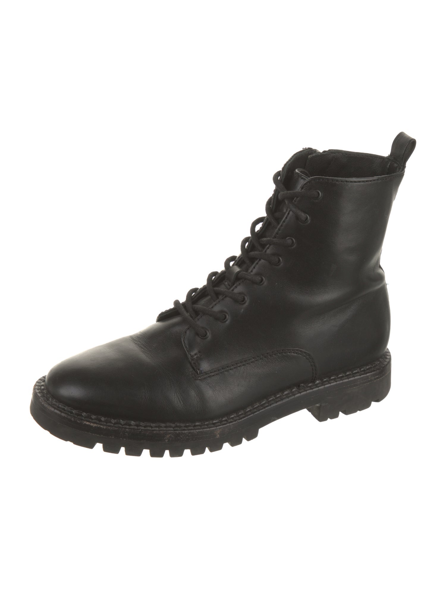 Vince Leather Combat Boots