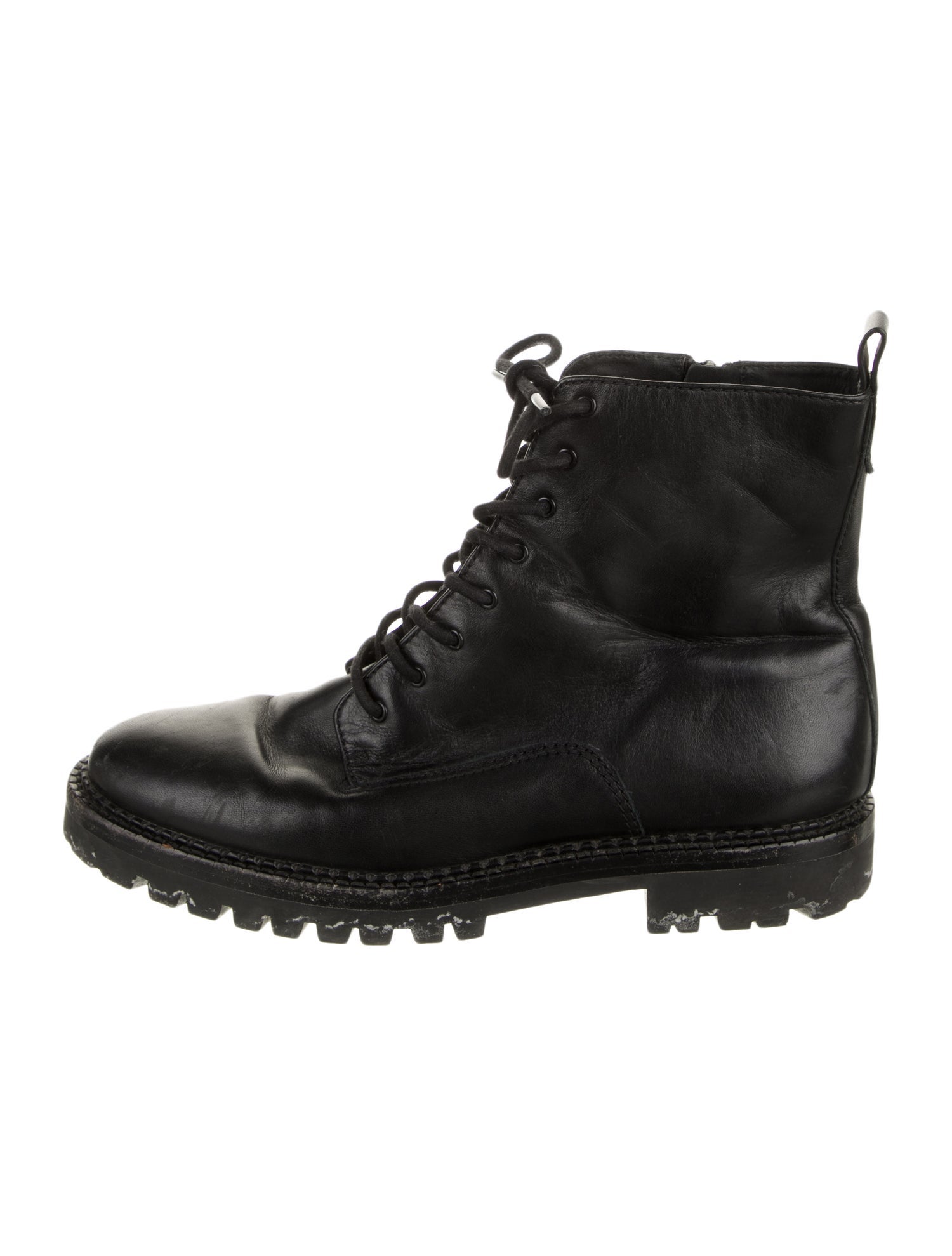 Vince Leather Combat Boots