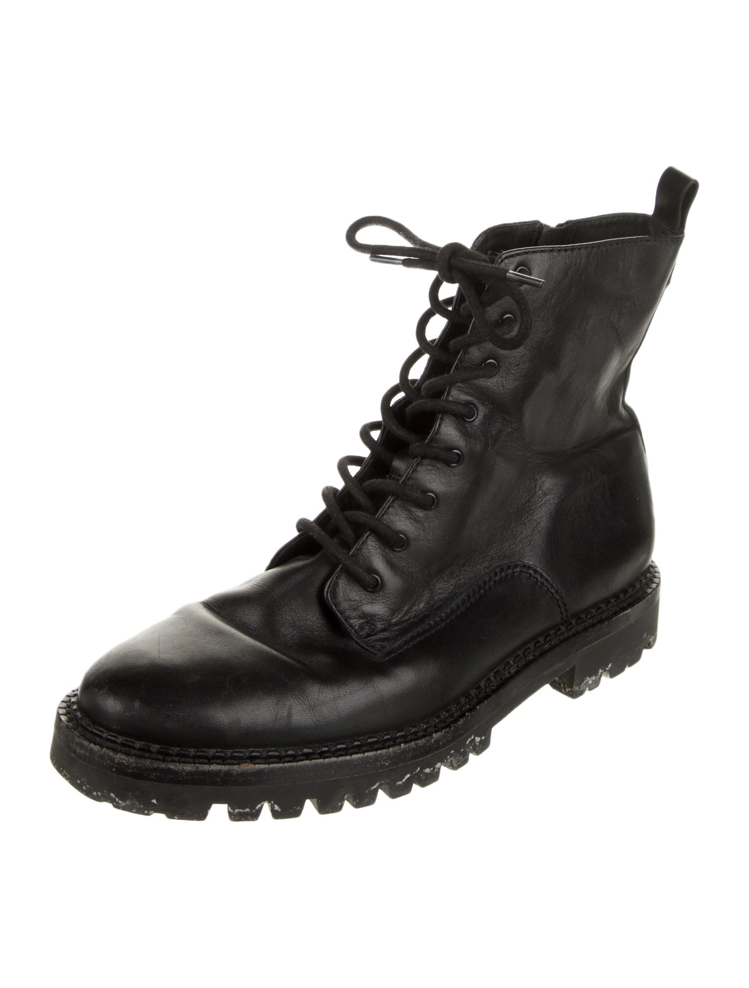 Vince Leather Combat Boots