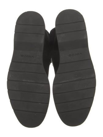 Vince Suede Faux Fur Trim Combat Boots