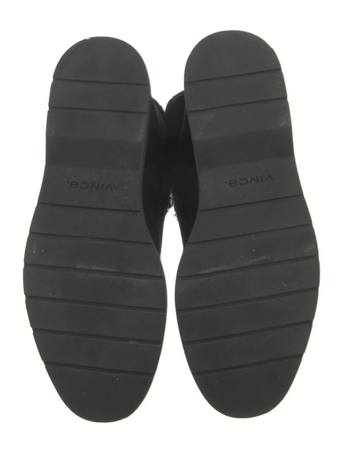 Vince Suede Faux Fur Trim Combat Boots