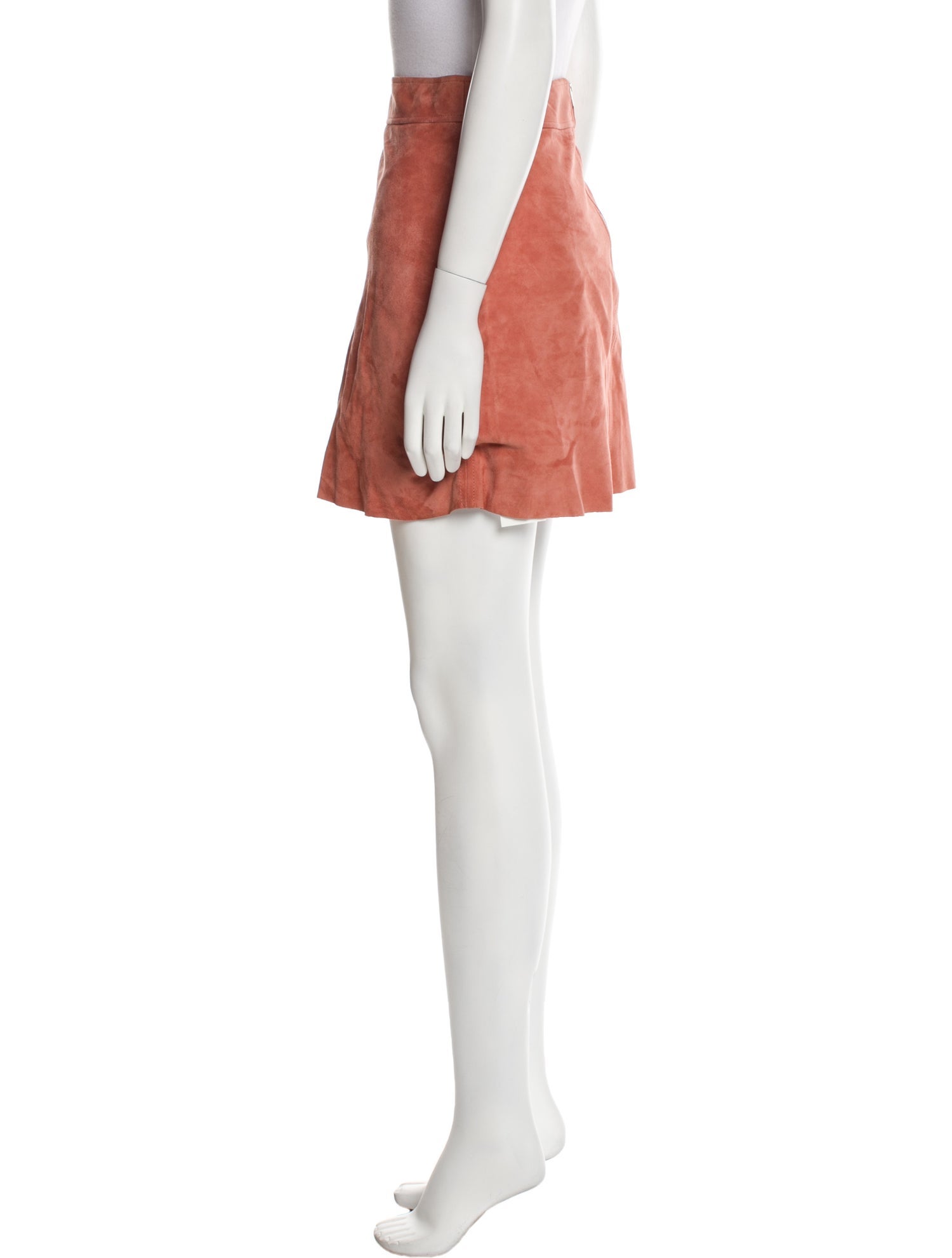 Vince Lamb Leather Mini Skirt