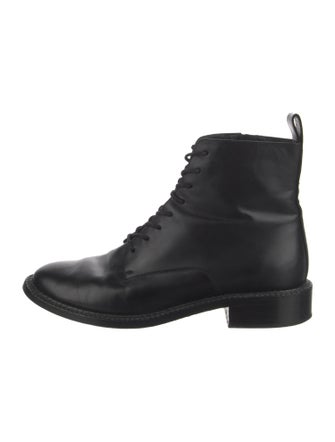 Vince Leather Combat Boots