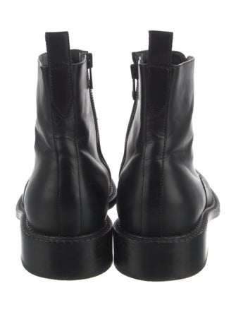 Vince Leather Combat Boots