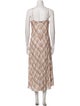 Vince Plaid Print Long Dress