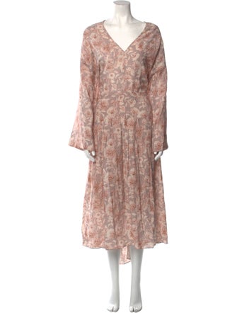 Vince Paisley Print Long Dress