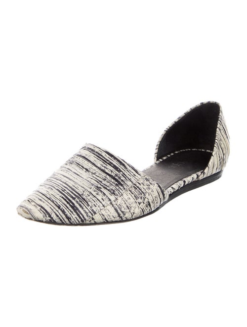 Vince Leather Printed D'Orsay Flats