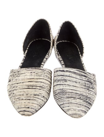 Vince Leather Printed D'Orsay Flats
