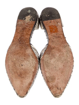 Vince Leather Printed D'Orsay Flats