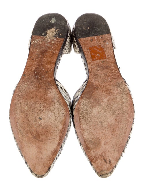 Vince Leather Printed D'Orsay Flats