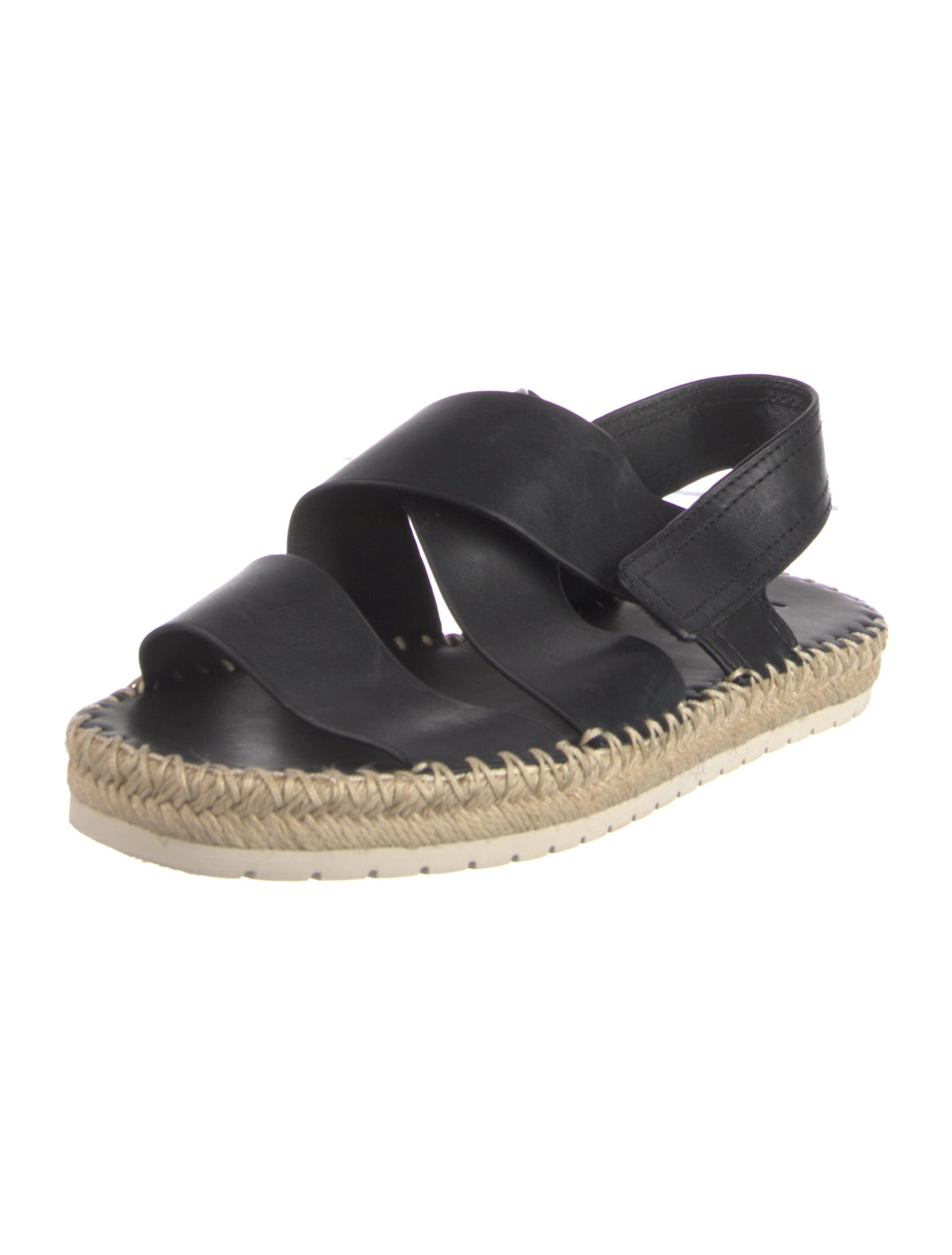 Vince Leather Whipstitch Trim Espadrilles