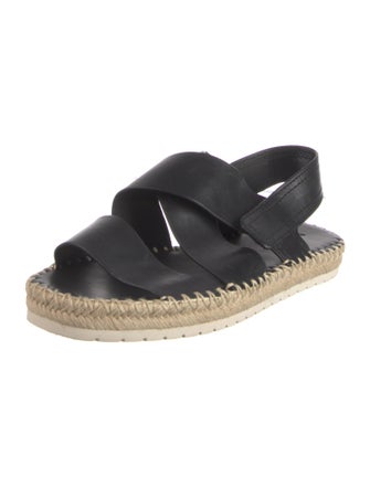 Vince Leather Whipstitch Trim Espadrilles