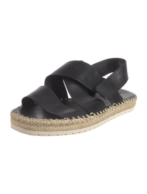 Vince Leather Whipstitch Trim Espadrilles