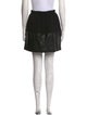 Vince Leather Trim Embellishment Mini Skirt