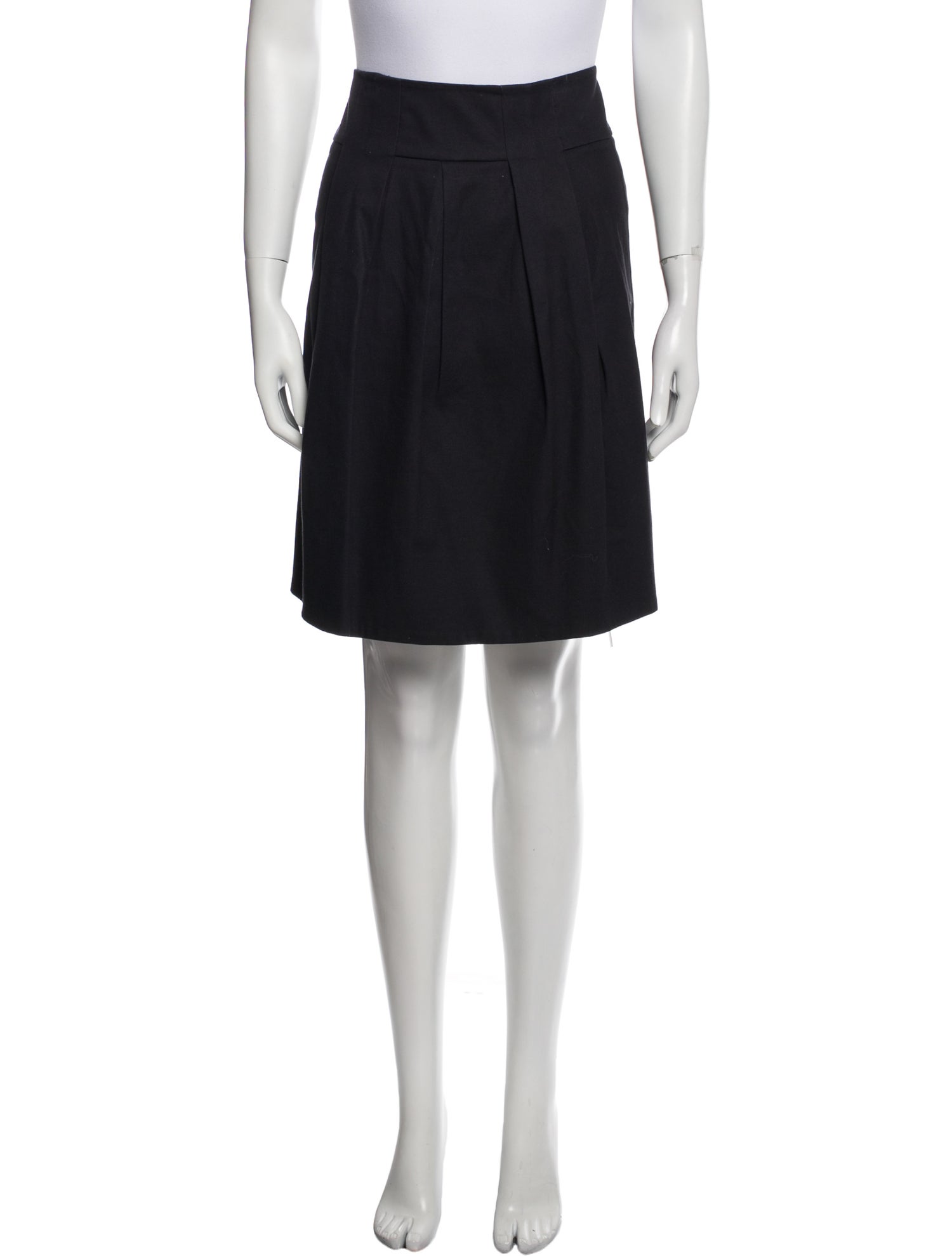 Vince Pleated Accents Knee-Length Skirt