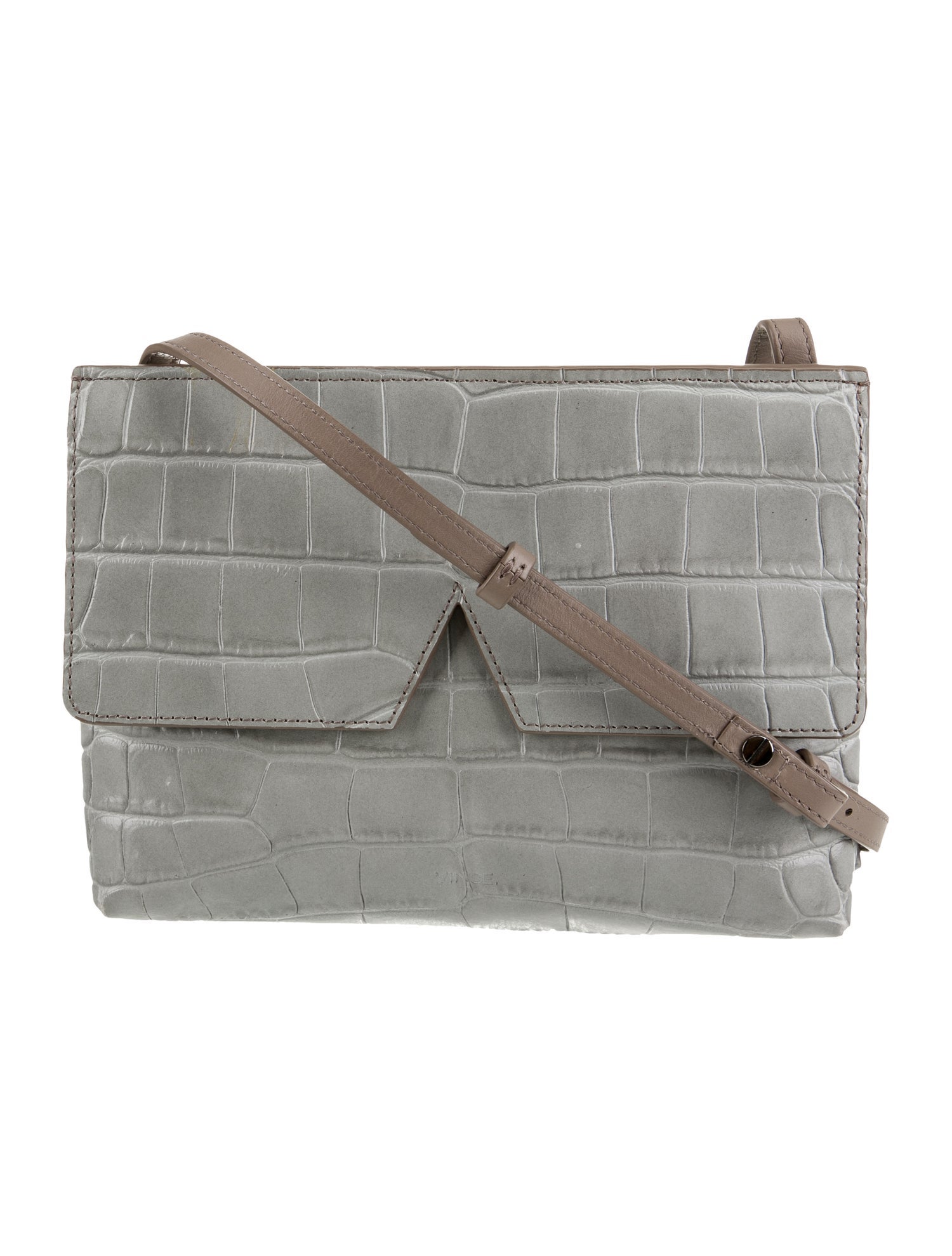 Vince Embossed Leather Shoulder Bag