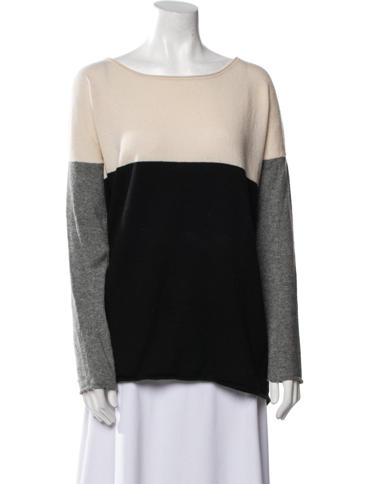 Vince Wool Colorblock Pattern Sweater