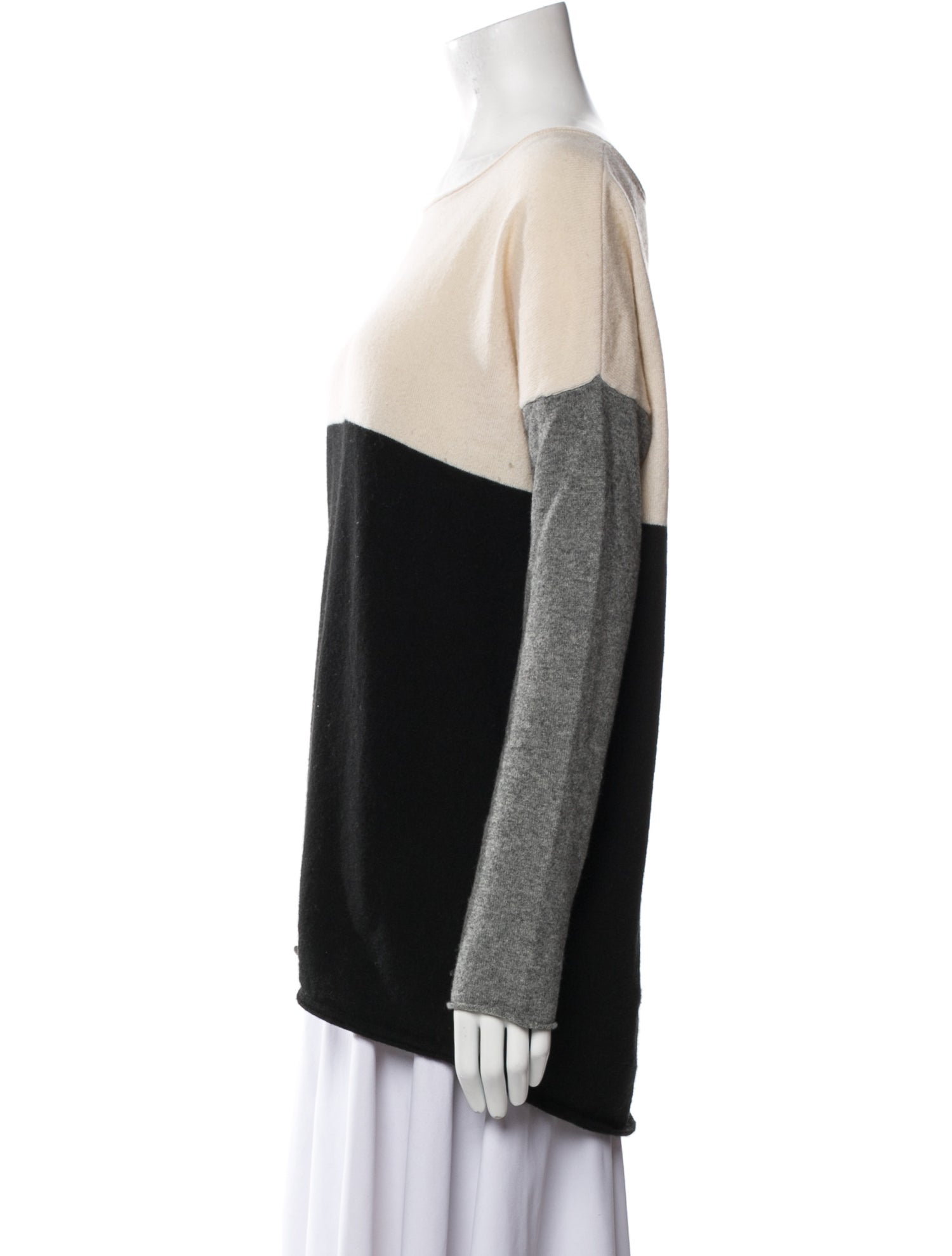 Vince Wool Colorblock Pattern Sweater