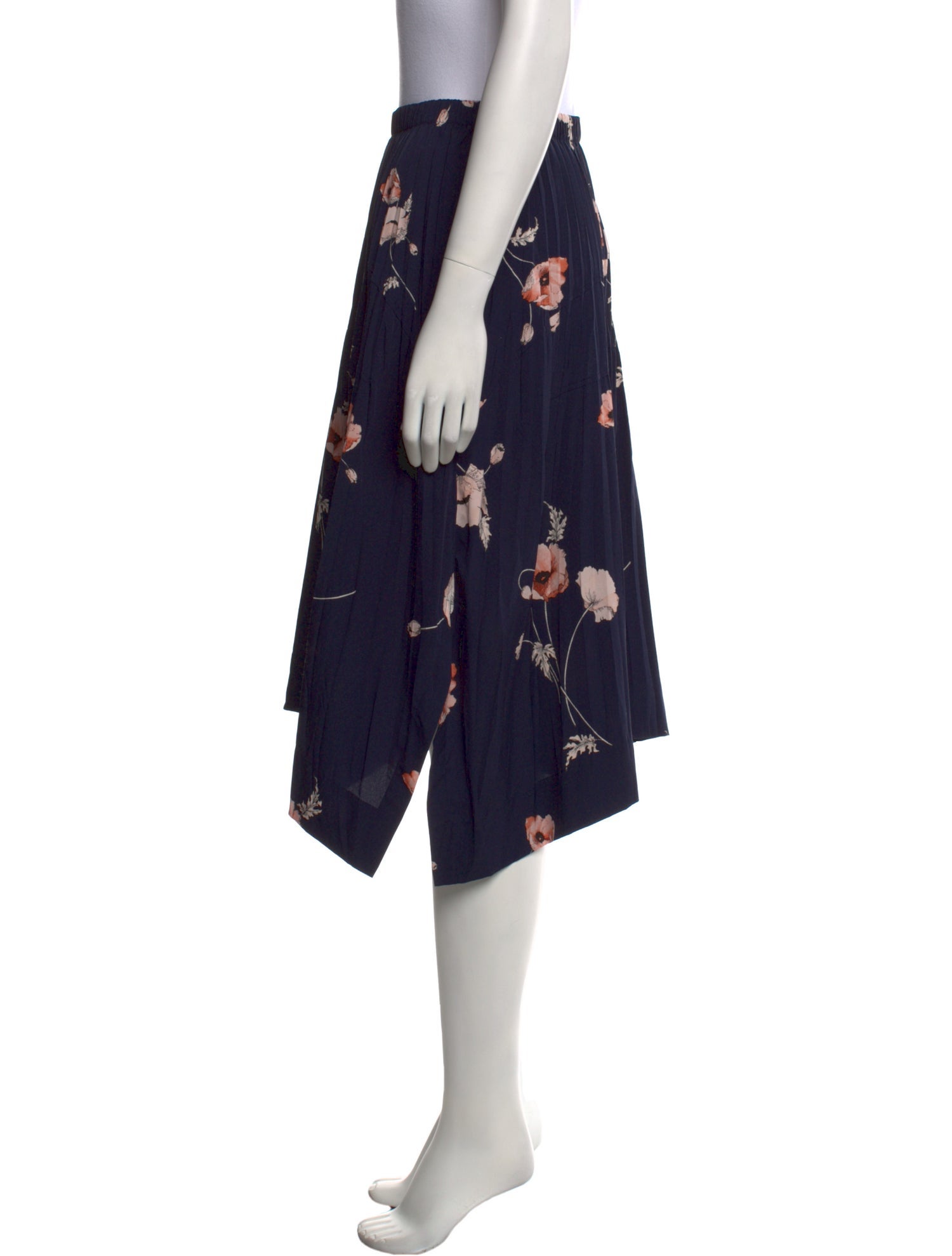 Vince Floral Print Knee-Length Skirt