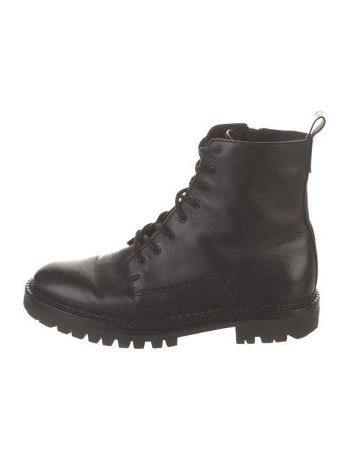 Vince Leather Combat Boots