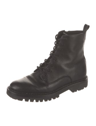 Vince Leather Combat Boots