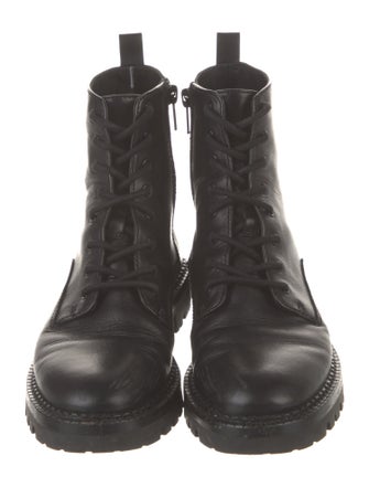 Vince Leather Combat Boots