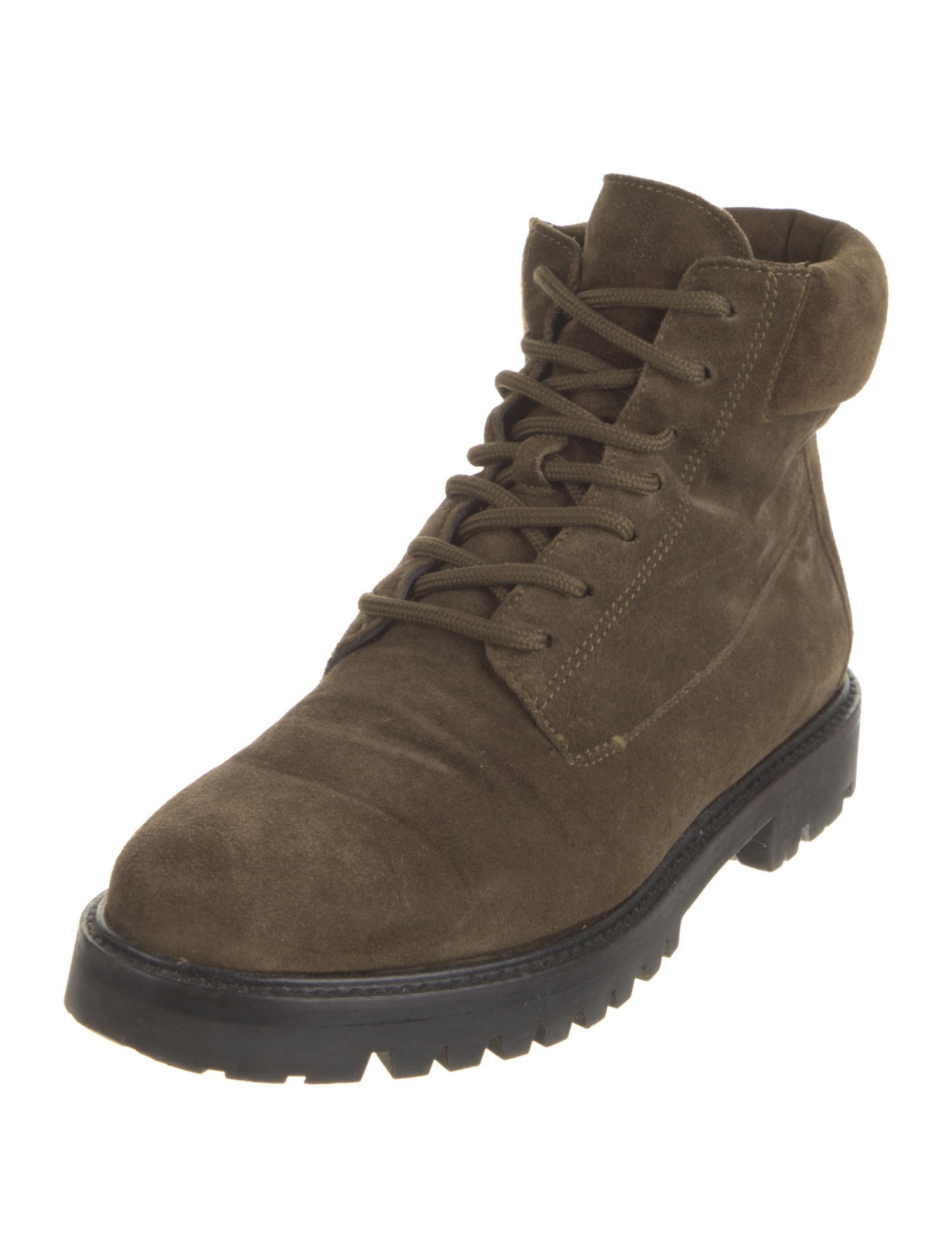 Vince Suede Printed Combat Boots