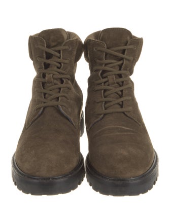 Vince Suede Printed Combat Boots