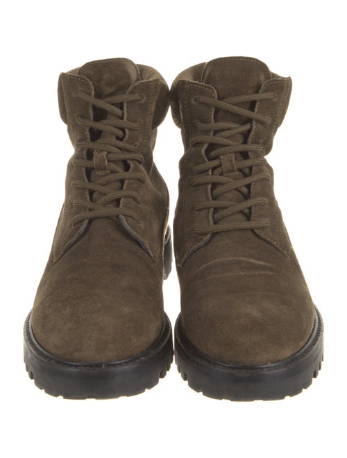 Vince Suede Printed Combat Boots