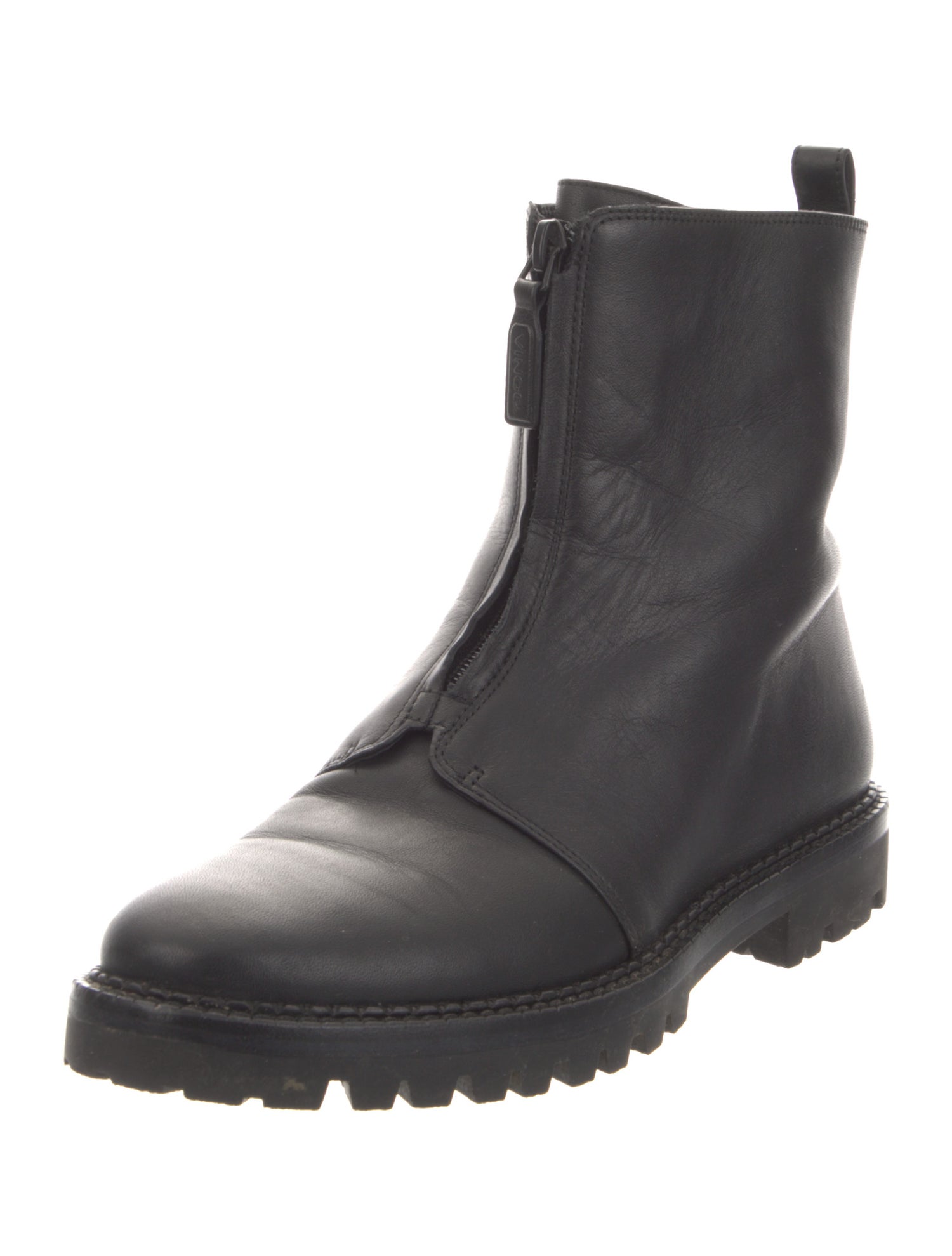 Vince Leather Combat Boots