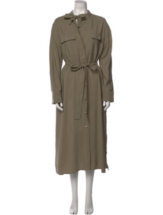 Vince Tie Neck Long Dress