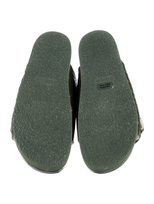 Vince Patent Leather Printed Slides